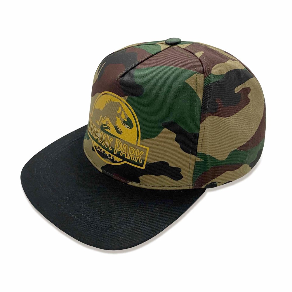 Jurassic Park - Gold Logo Camo Casquette Snapback - Multicolore